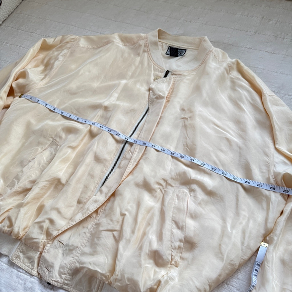Vintage 100% Silk Bomber Jacket • Size: XL - Picture 7 of 9
